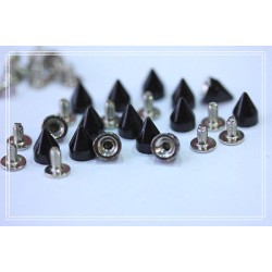 Borchie sfuse killer 7*9mm colore nero smaltato in ottone quantita' a scelta * KILLER STUDS