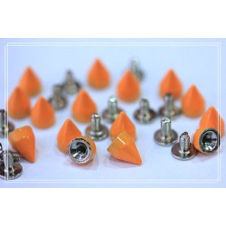 Borchie sfuse killer 7*9mm colore fluo arancio smaltato in ottone quantita' a scelta * KILLER STUDS