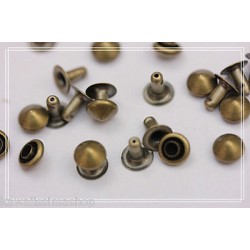 300 pz borchie sfuse a cono con rivetto 6mm colore bronzo*cone studs with rivet