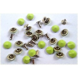 120 pz borchie sfuse a cono con rivetto 8mm colore verde *cone studs with rivet