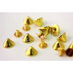  Studs loose cone screw measure 6X9.5mm gold color