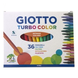 GIOTTO Turbo Color, colori assortiti, inchiostro base acqua, 2.8mm, pacco da 36