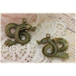  Dragon dragon bronze metal 49 * 39 mm charm pendant