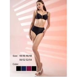 Costume bikini coppe grandi decorato strass e slip vita alta colore a scelta