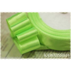 synthetic satin ribbon neon green color 1,8cm for ribbons decoration bows