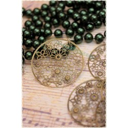 2 pcs Filigree bronze color  to create earrings measure 5,5cm