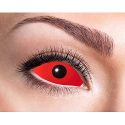 Sclera lenti a contatto colorate ROSSO  22 millimetri occhio pieno senza diottrie SCLERA RED EYE