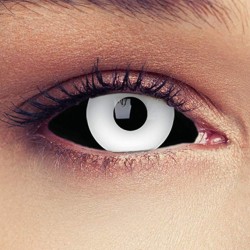 Sclera lenti a contatto colorate nere e bianco 22 millimetri occhio pieno senza diottrie SCLERA BLACK'N'WHITE