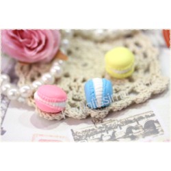  3pz miniatura in fimo a forma Macaron per doll house fimo cernit orecchini collane    