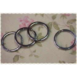 10 PCS BASE RING FOR KEY RING in POLISHED STEEL DIAMETER 29 MM