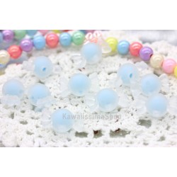 10pcs Candy-shaped resin beads to put on light blue 21x11mm bijoux