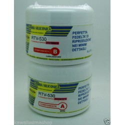 Gomma siliconica rtv-530 per stampi bi-componente A B 250 +250 g