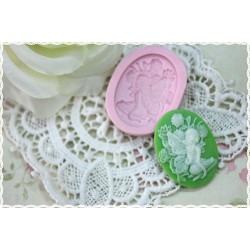  silicone rubber mold for fimo cernit cameo fairy 3.9cm * 3cm