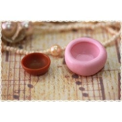 lower mold rubber polymer clay cernit shaped bowl 1,8x1,8x0,8cm