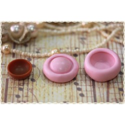 lower mold rubber top for fimo cernit shaped bowl 1,8x1,8x0,8cm