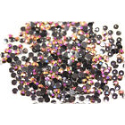 2g ca 310pz measure 3mm rhinestone black iridescent gold and pink paste Bijoux