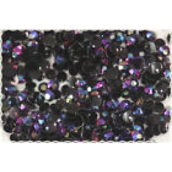 2g ca 310pz measure 3mm rhinestone black iridescent blue and purple paste Bijoux