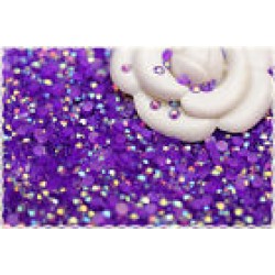 2g ca 310pz measure 3mm rhinestone  purple iridescent paste Bijoux