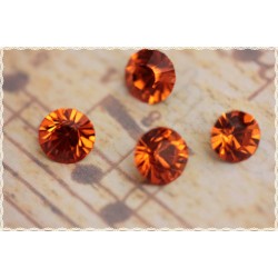 10pz Strass vetro 8mm cristalli taglio diamante arancio lucentissimi