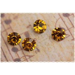 10pz Strass vetro 8mm cristalli taglio diamante giallo lucentissimi