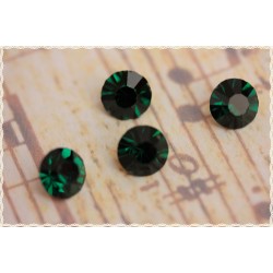 10pz Strass vetro 8mm cristalli taglio diamante verde smeraldo lucentissimi