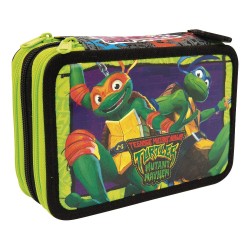 GIOCHI PREZIOSI SCUOLA ASTUCCIO TRIPLO CON 3 ZIP ,GOPOP23 TURTLES