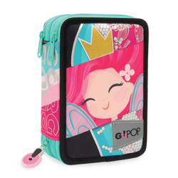 GOPOP COLLECTION Fairy princess Triple case 3 compartments 3zip GIOCHI PREZIOSI